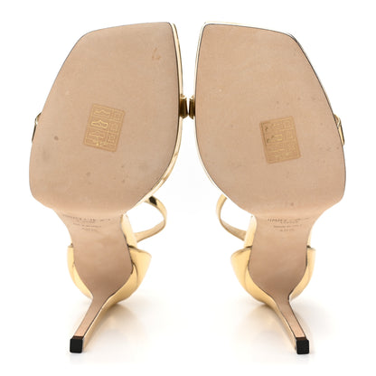 Jimmy Choo Metallic Calfskin Alva 120 Sandals 40.5 Gold 5 of 9