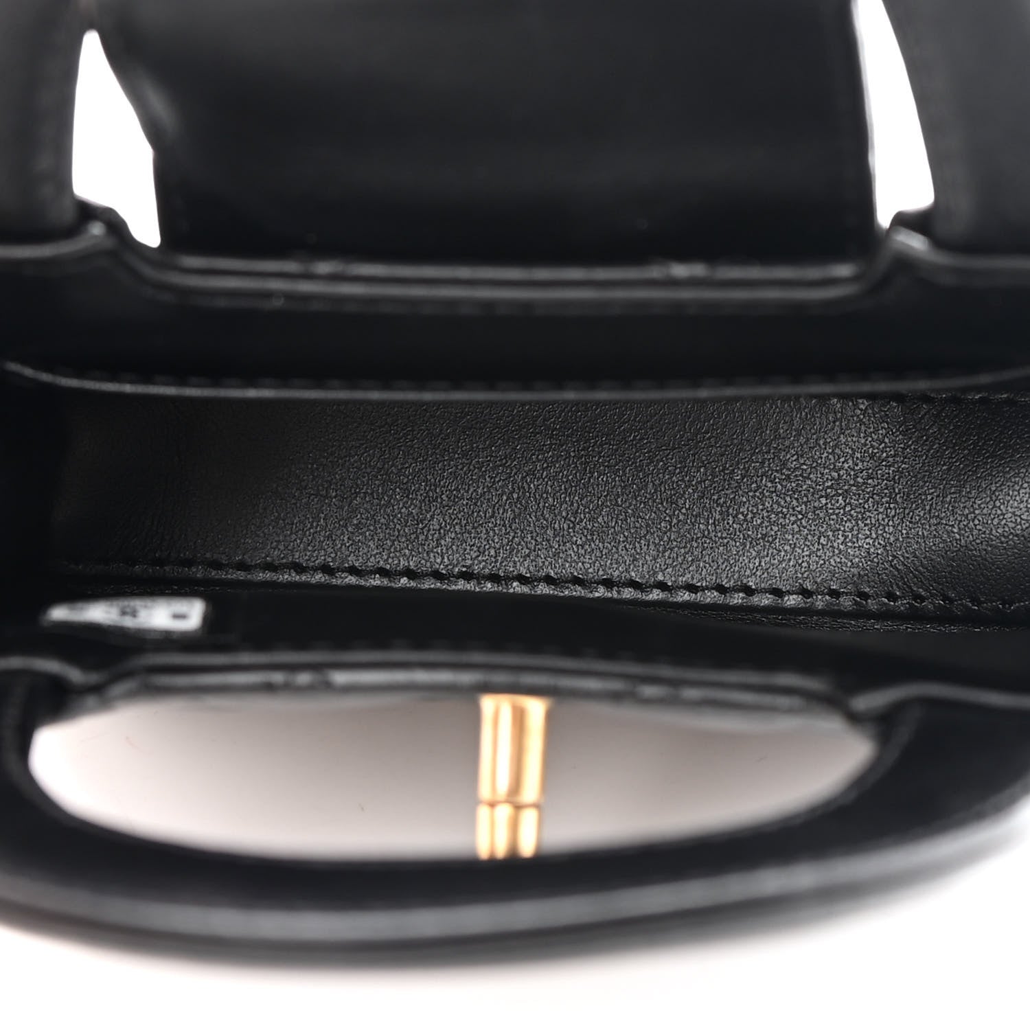 Chanel Shiny Aged Calfskin Quilted Mini Nano Kelly Shopper Black 5 of 11