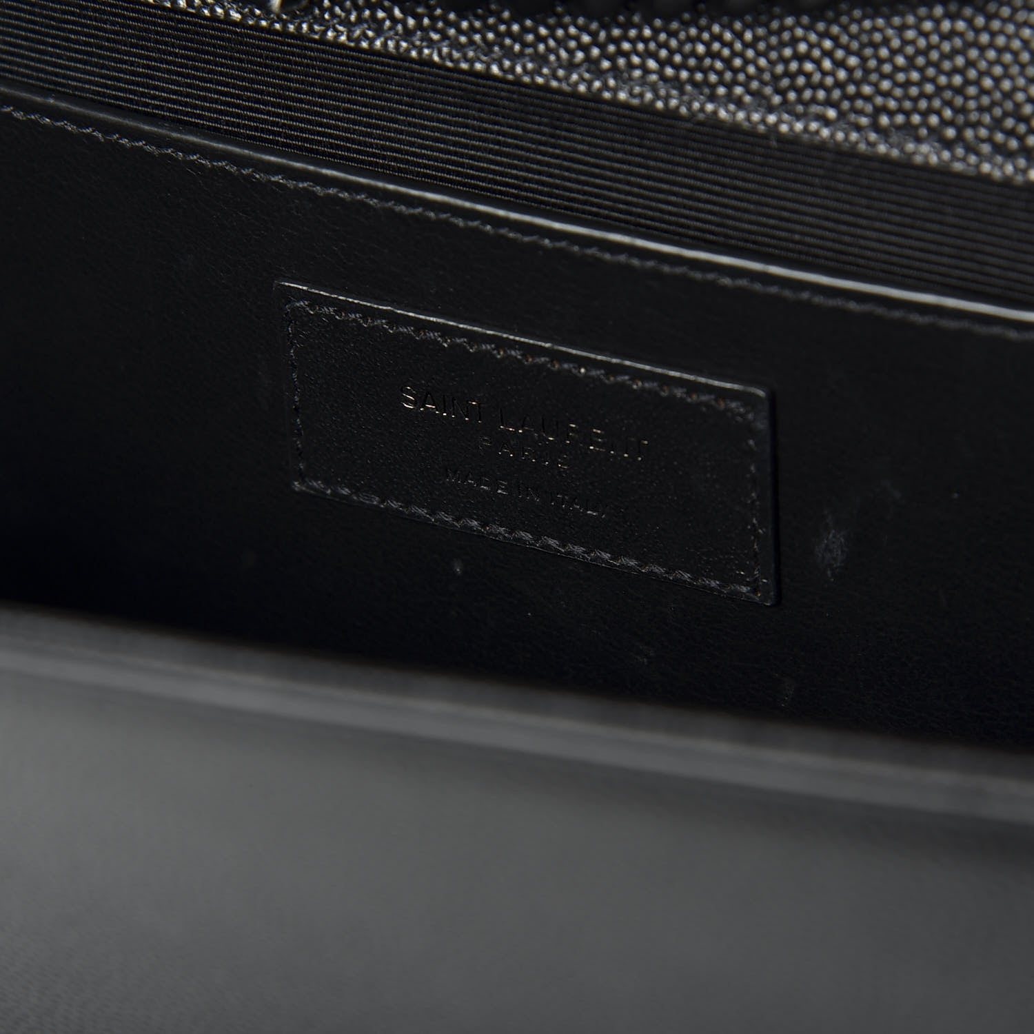 Saint Laurent Grain De Poudre Medium Classic Monogram Kate Satchel Black 7 of 9