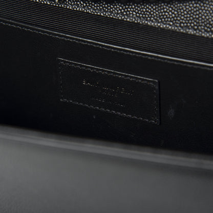 Saint Laurent Grain De Poudre Medium Classic Monogram Kate Satchel Black 7 of 9