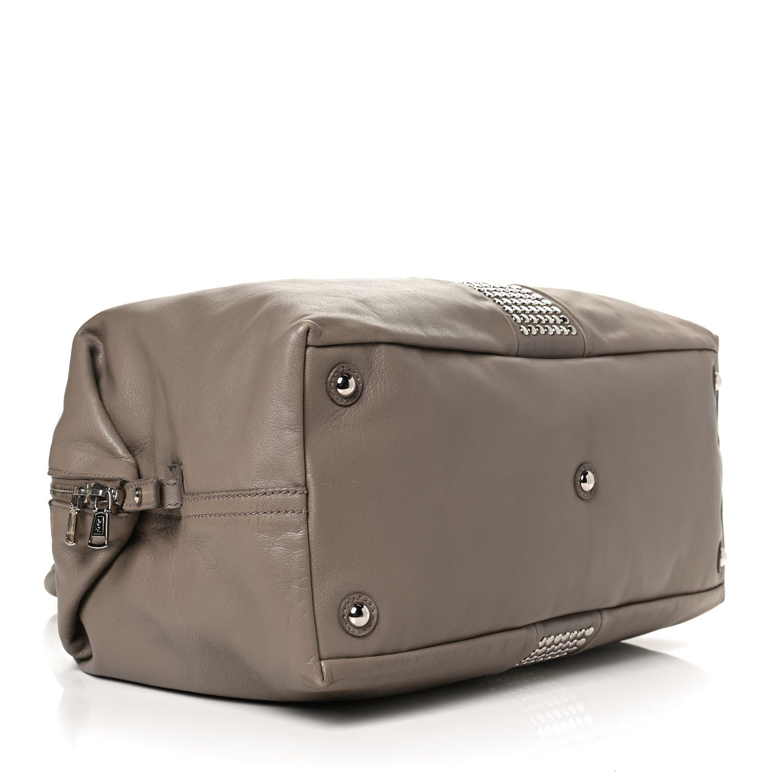 Saint Laurent Calfskin Studded Easy Sac Taupe 4 of 14