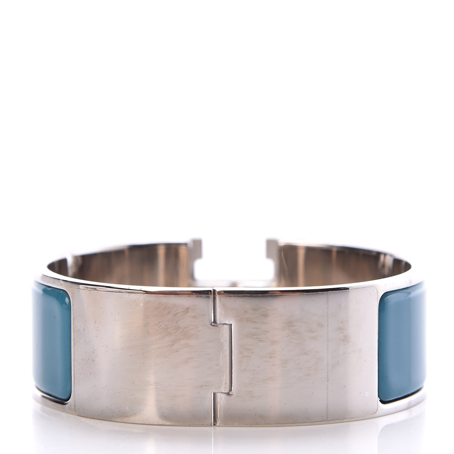 Hermes Enamel Wide Clic Clac H Bracelet PM Bleu Izmir 3 of 5