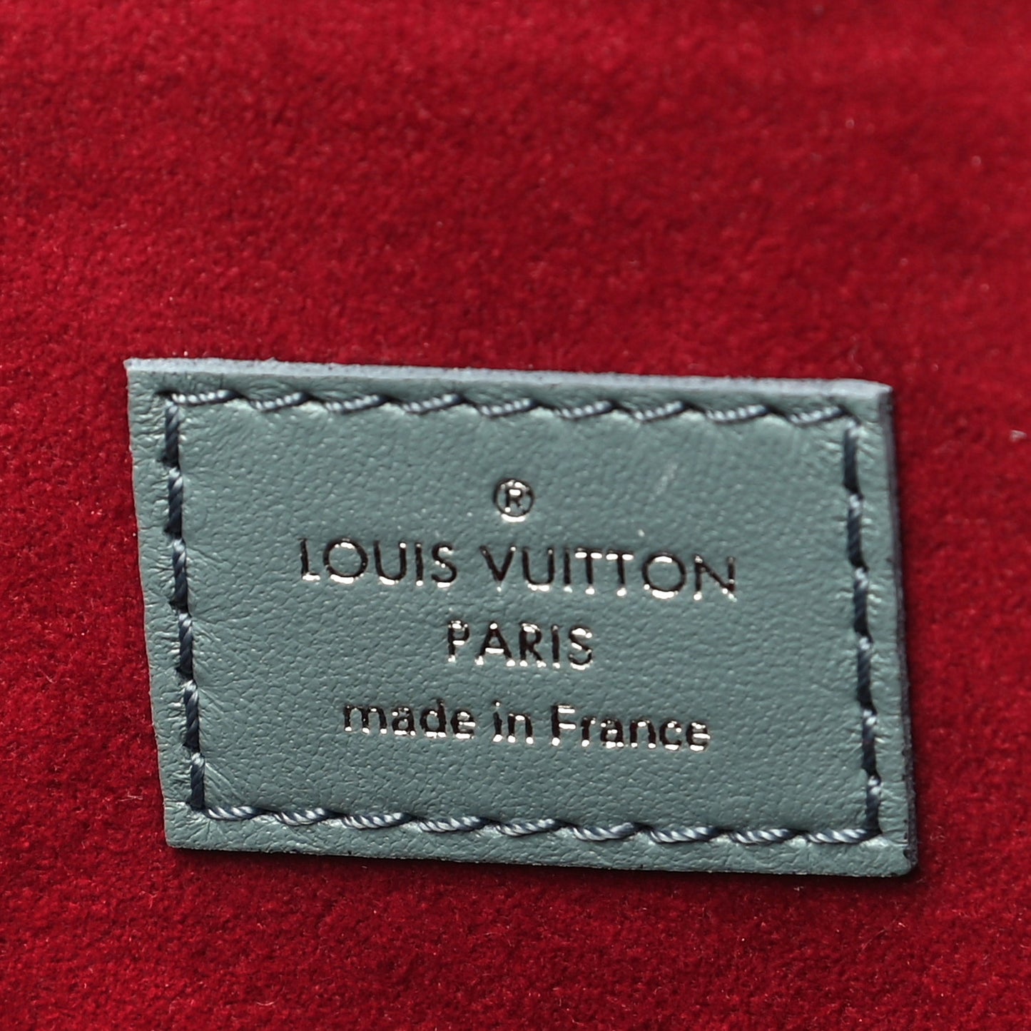 Lambskin Embossed Monogram Coussin PM Blue Glacier