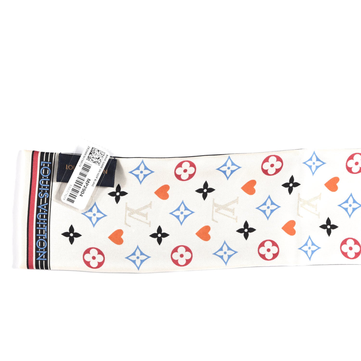 Louis Vuitton Silk Game On Bandeau Black White 6 of 6