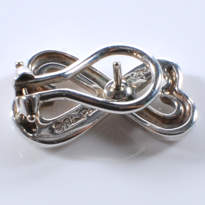 Sterling Silver Paloma Picasso Double Loving Heart Earrings