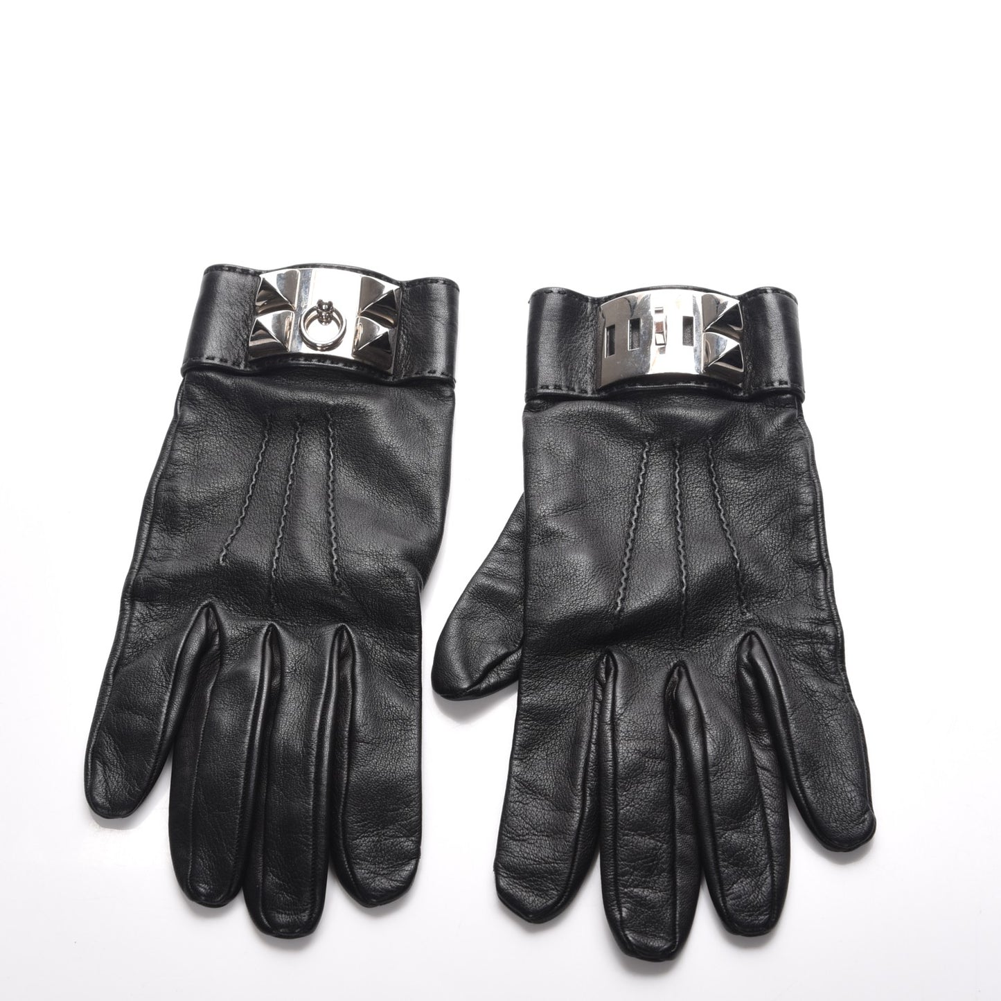 Lambskin Collier De Chien Gloves Black 8