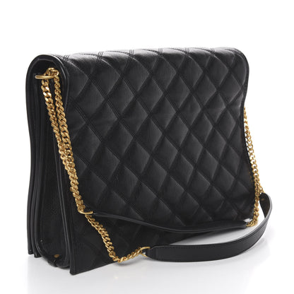 Saint Laurent Lambskin Quilted Large Becky Chain Bag Black 3 of 10