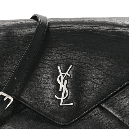 Saint Laurent Lambskin Cassandre Envelope Messenger Black 7 of 10