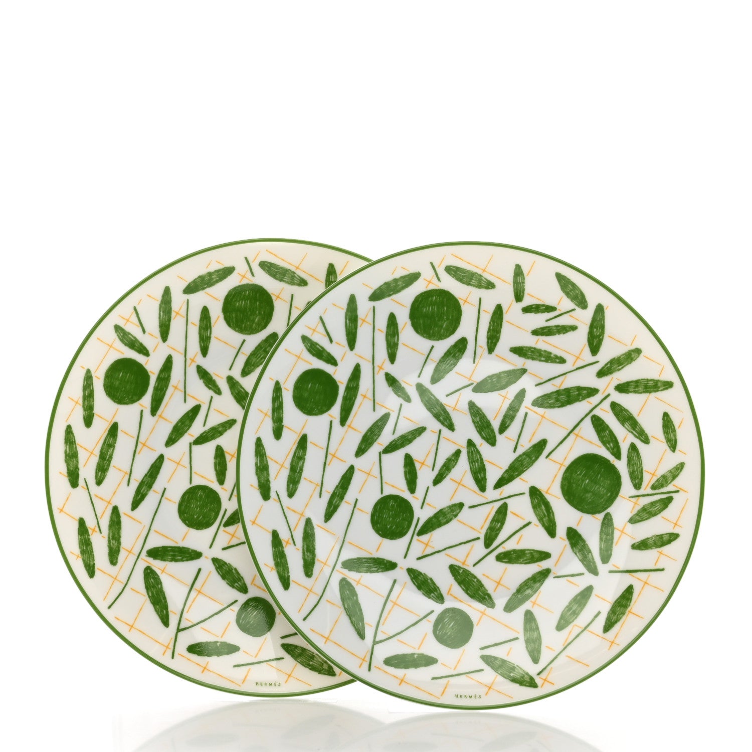 Hermes Porcelain A Walk In The Garden Dessert Plate Set of 2 3 of 8