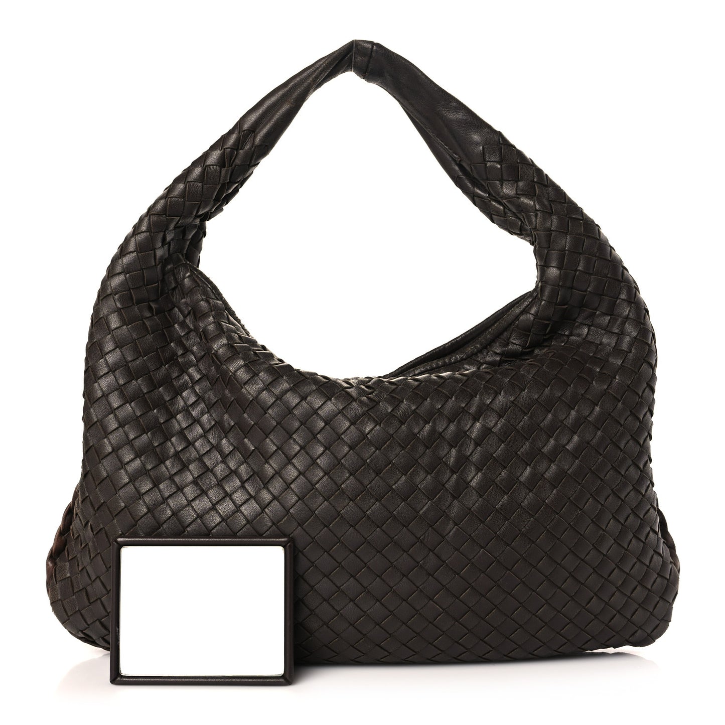 Nappa Intrecciato Medium Veneta Hobo Ebano