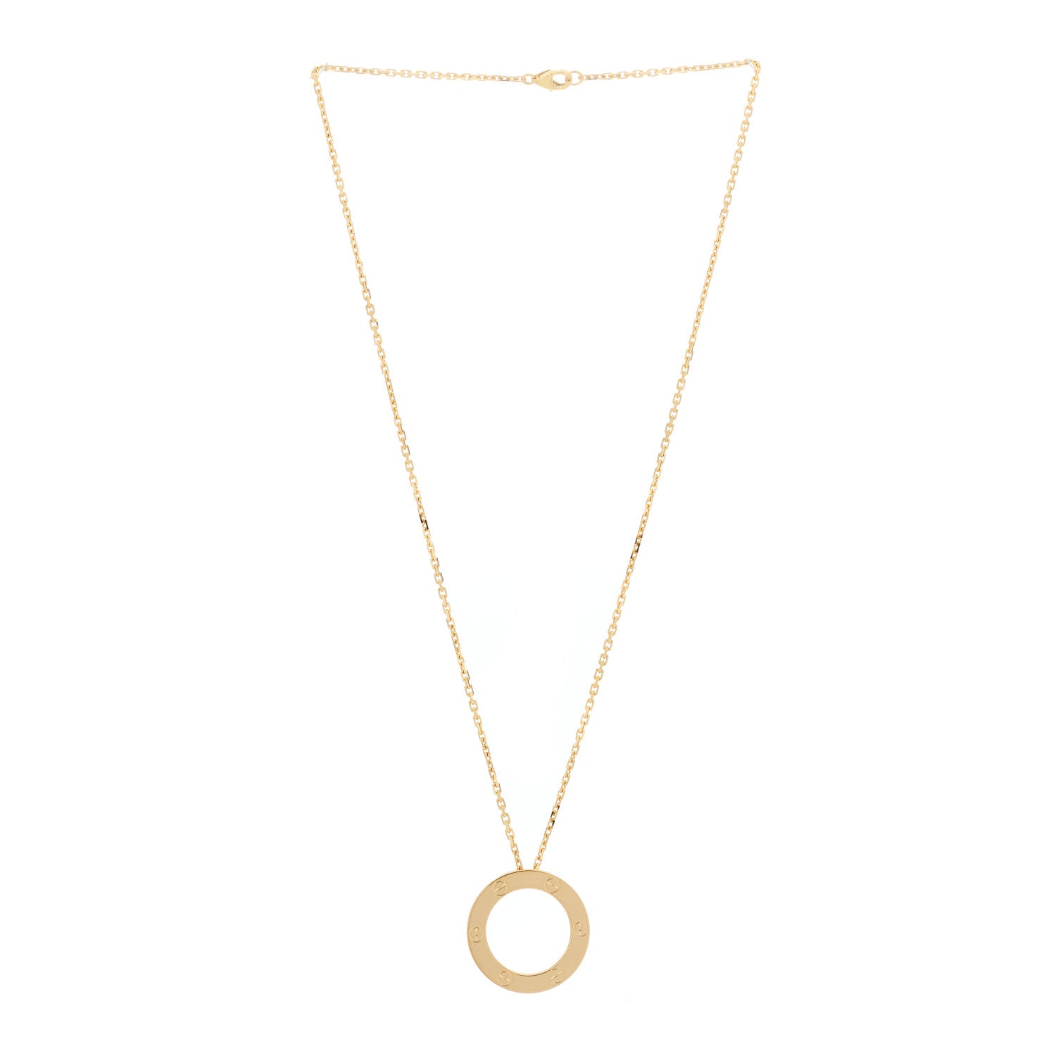 Cartier 18K Yellow Gold LOVE Pendant Necklace 3 of 6