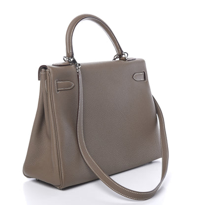 Hermes Togo Kelly Retourne 32 Etoupe 2 of 10