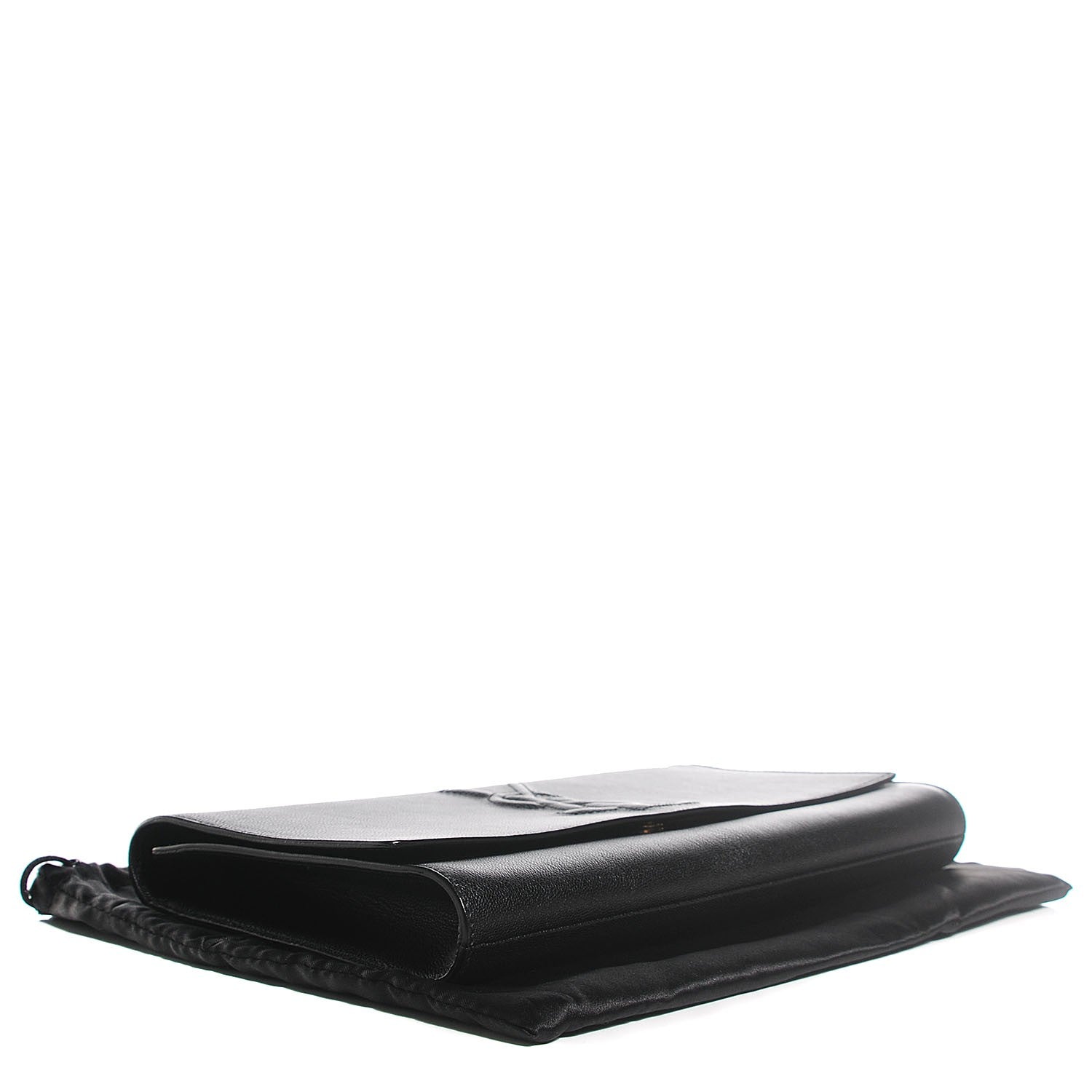 Saint Laurent Calfskin Monogram Large Belle De Jour Clutch Black 4 of 7