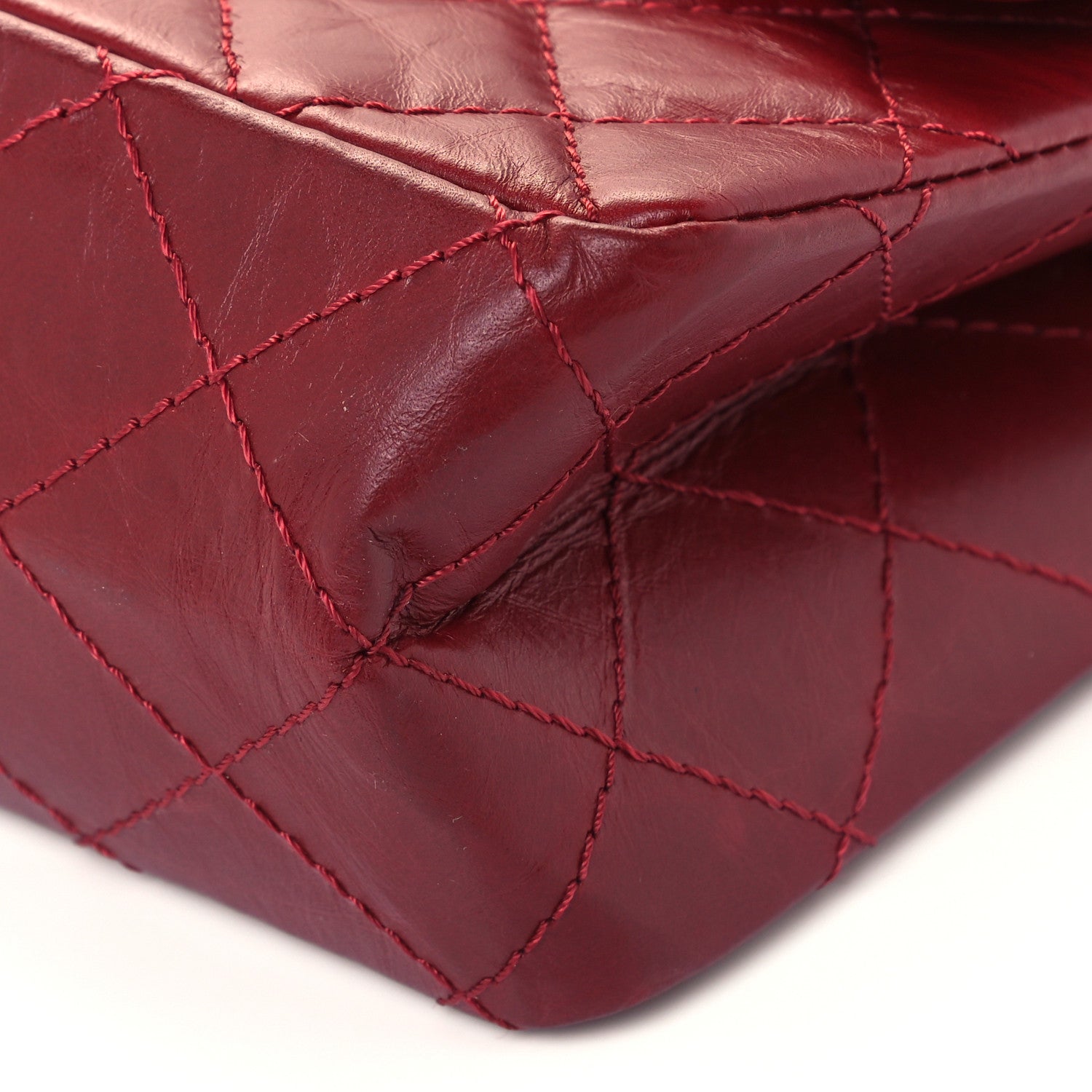 Chanel Aged Calfskin Quilted 2.55 Reissue 226 Flap Red 9 of 9