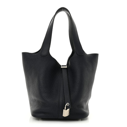 Hermes Taurillon Clemence Picotin Lock 22 MM Bleu Nuit 1 of 10
