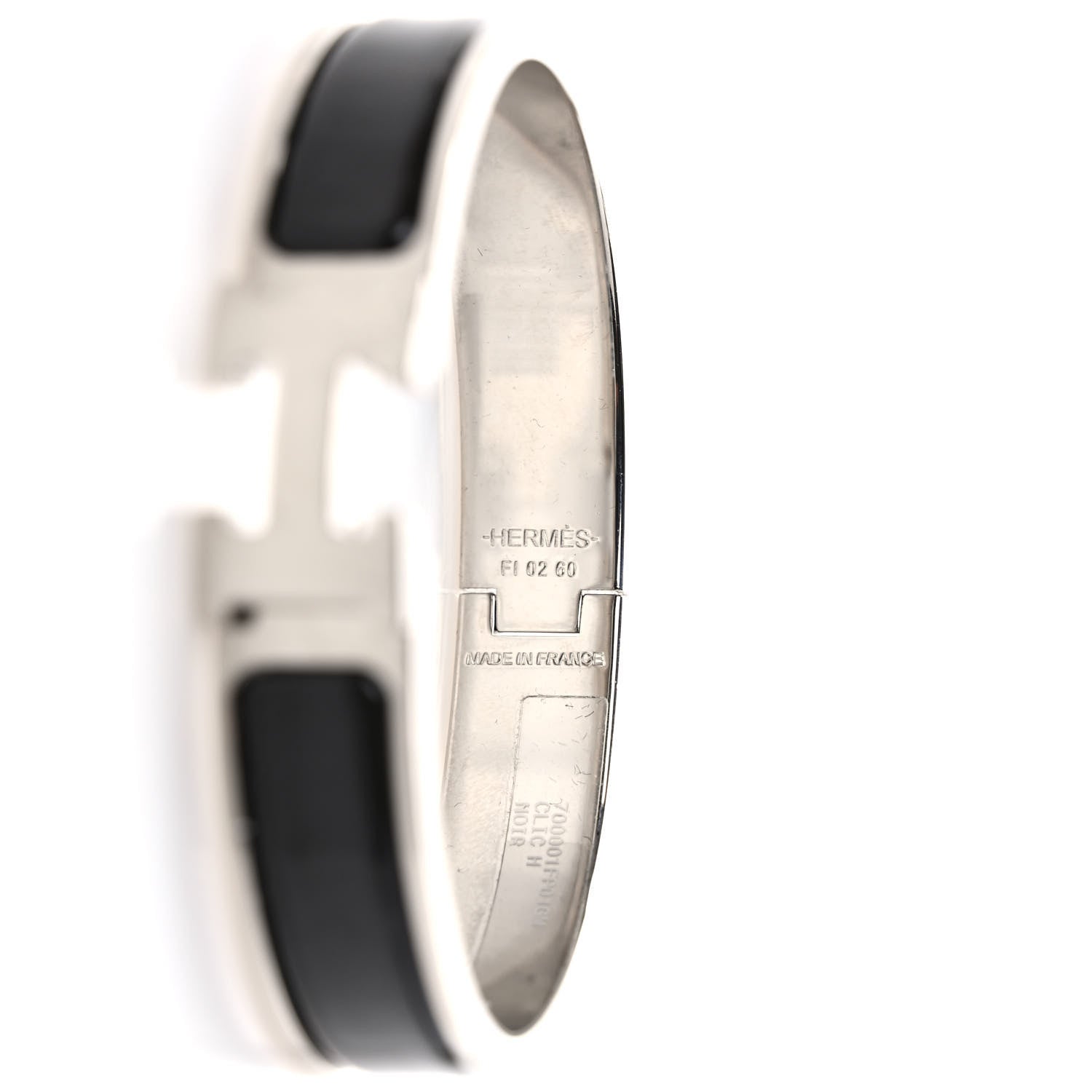 Hermes Enamel Narrow Clic Clac H Bracelet GM Black 4 of 7