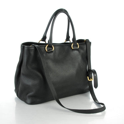 Prada Vitello Daino Tote Nero Black 3 of 8