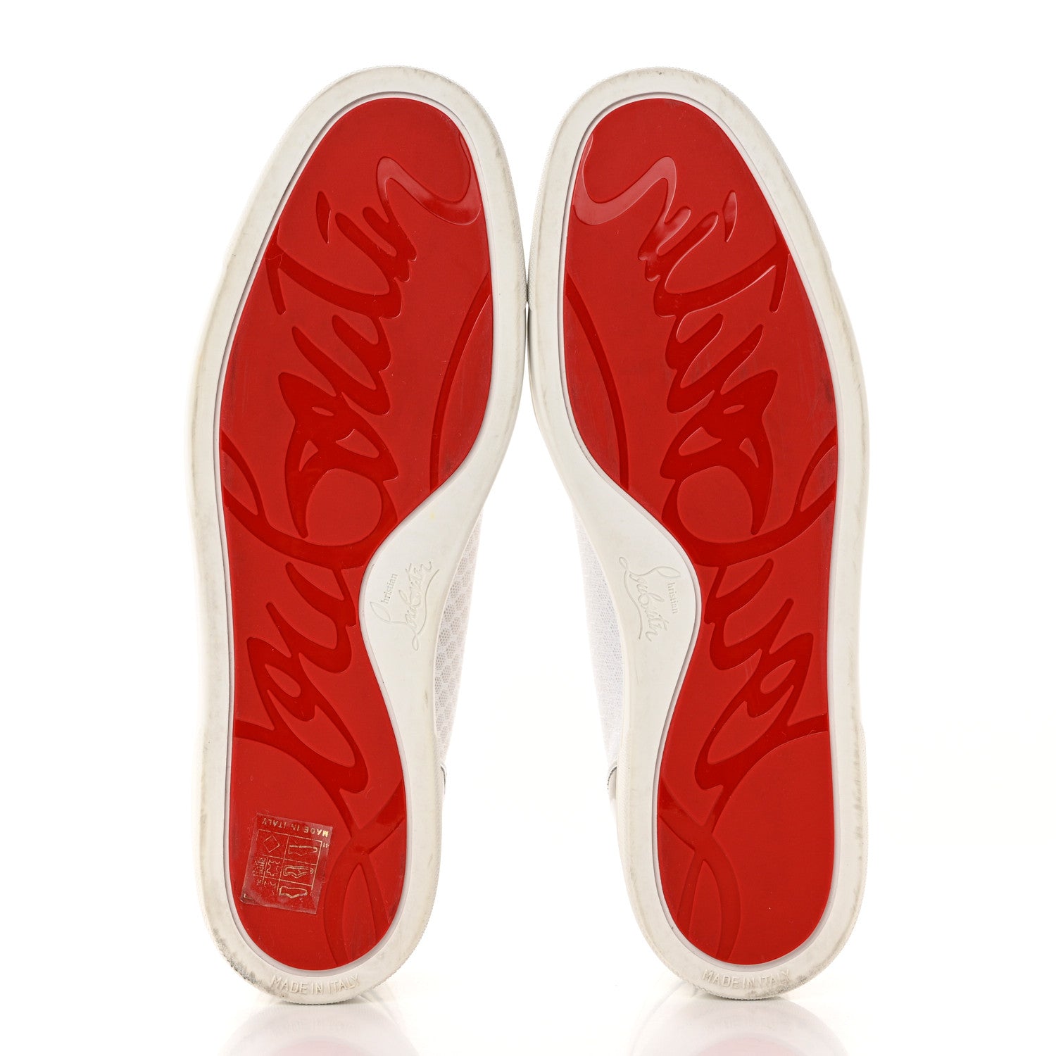 Christian Louboutin Snakeskin Mesh Mens Louis Orlato Flat Sneakers 43.5 Silver 5 of 9