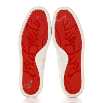 Christian Louboutin Snakeskin Mesh Mens Louis Orlato Flat Sneakers 43.5 Silver 5 of 9