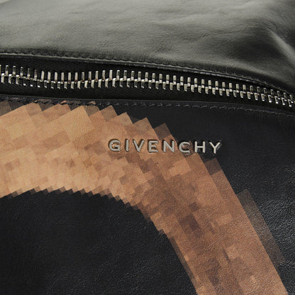 Givenchy Lambskin Pixel Madonna Print Large Triangle Wristlet Black 6 of 11