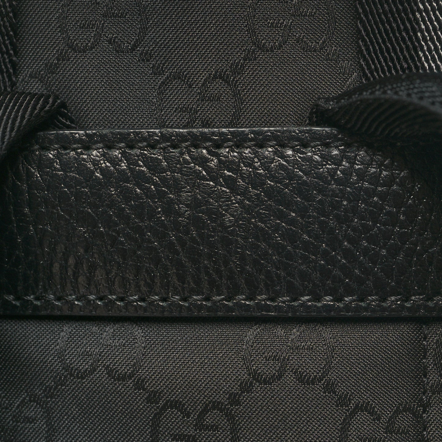 Nylon Monogram Slim Backpack Black