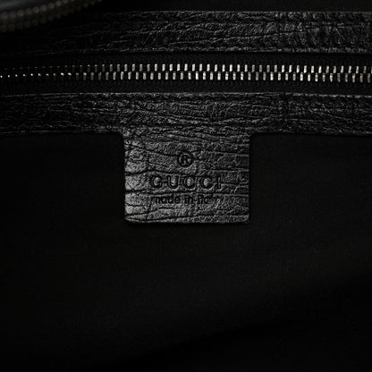 Gucci Monogram Medium Horsebit Chain Hobo Black 6 of 13