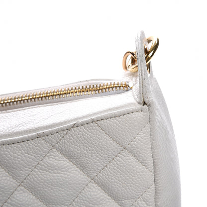 Chanel Caviar Quilted Hobo White 13 of 18