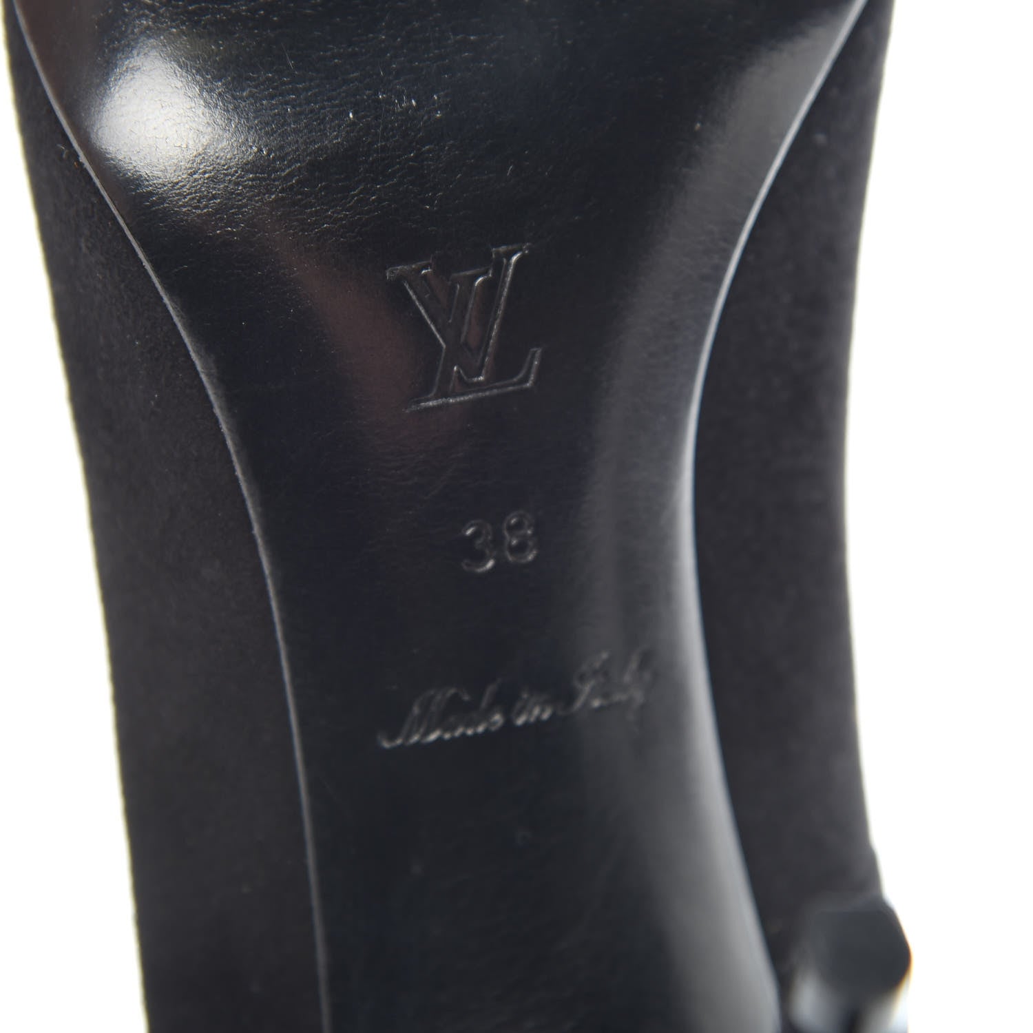 Louis Vuitton Suede Eyeline Pumps 38 Black 6 of 9