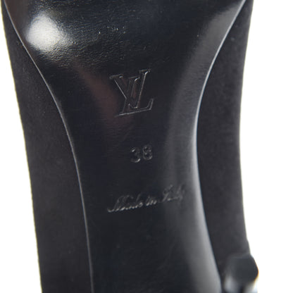 Louis Vuitton Suede Eyeline Pumps 38 Black 6 of 9