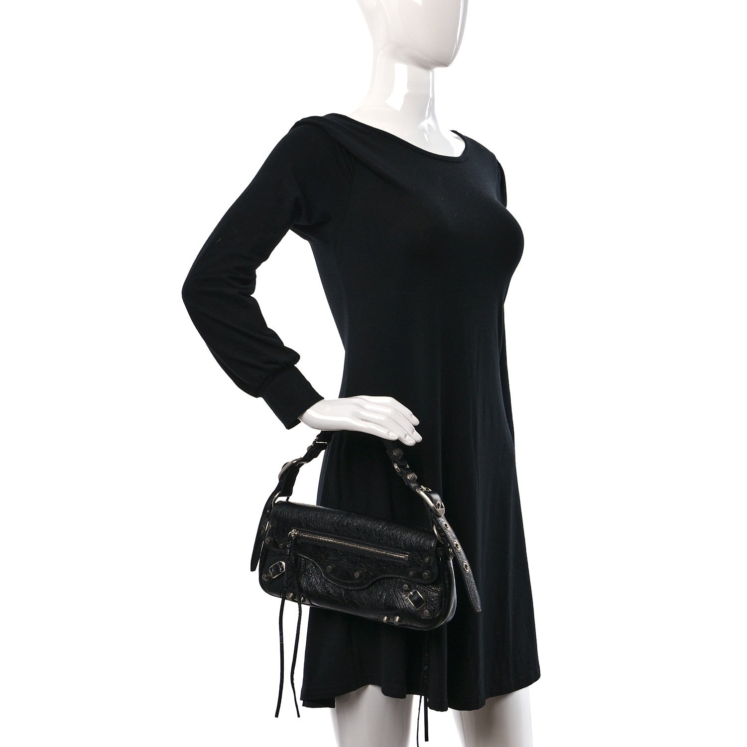 Balenciaga Agneau Arena Small Le Cagole Sling Bag Black 2 of 10