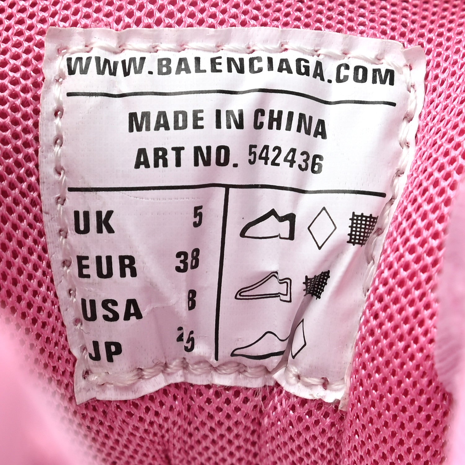 Balenciaga Mesh Nylon Womens Track Sneakers 38 Pink 6 of 7