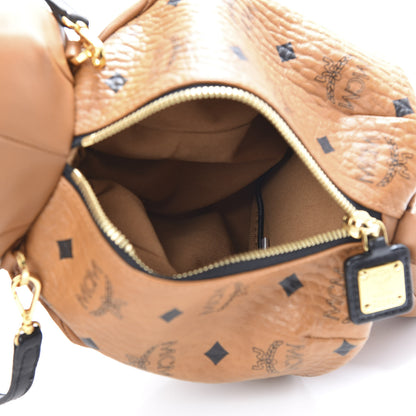 MCM Calfskin Visetos Rabbit Zoo Doll Crossbody Cognac 5 of 10