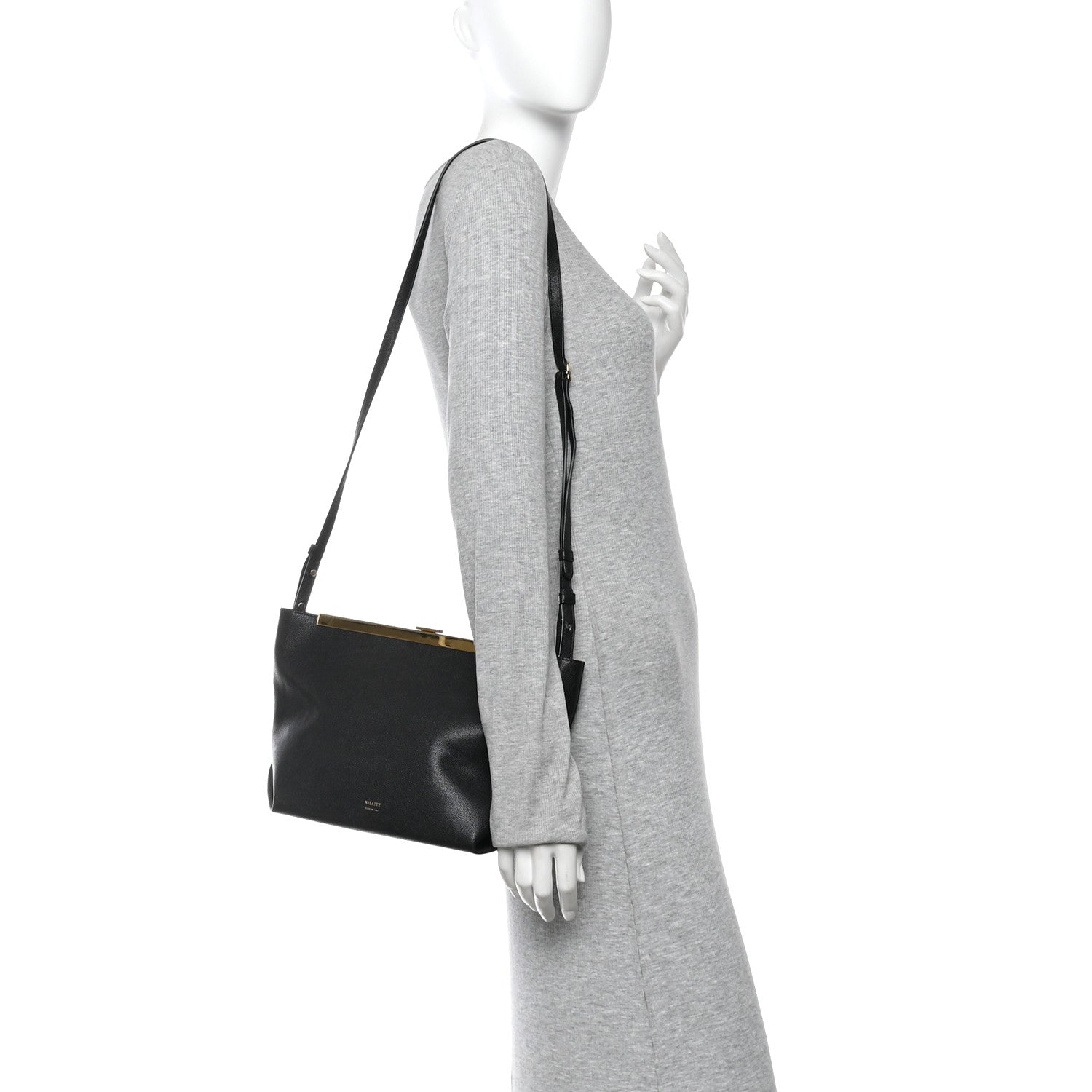 Khaite Pebbled Calfskin Augusta Crossbody Black 2 of 10