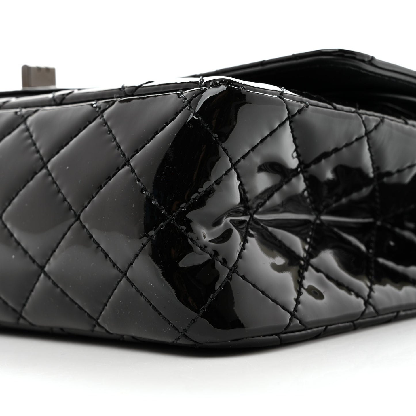 Patent Calfskin Quilted 2.55 Reissue 225 Flap So Black