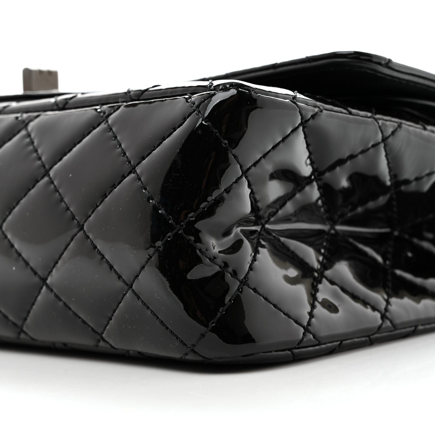 Chanel Patent Calfskin Quilted 2.55 Reissue 225 Flap So Black 9 of 10