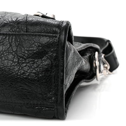 Balenciaga Agneau Arena Silver Hardware Small Le City Black 10 of 10
