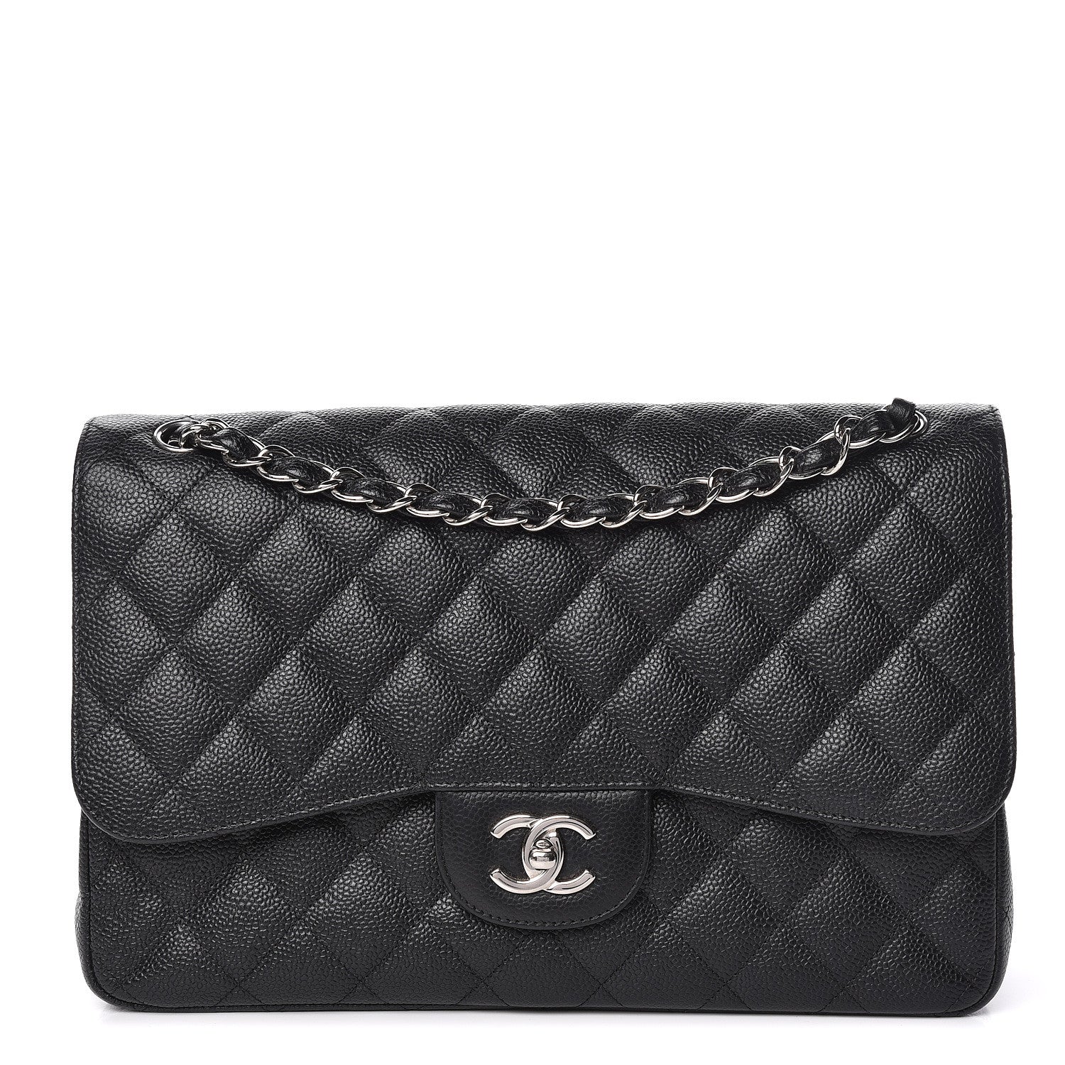 Chanel Caviar Quilted Jumbo Double Flap Black 1 of 13