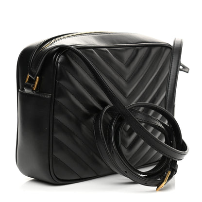 Saint Laurent Calfskin Matelasse Monogram Lou Camera Bag Black 3 of 11