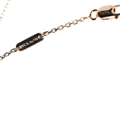 Van Cleef & Arpels 18K Yellow Gold Mother of Pearl Sweet Alhambra Butterfly Pendant Necklace 5 of 6