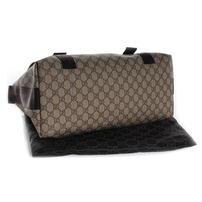 Gucci GG Plus Monogram Double Buckle Flap Messenger Bag Beige Ebony 4 of 7