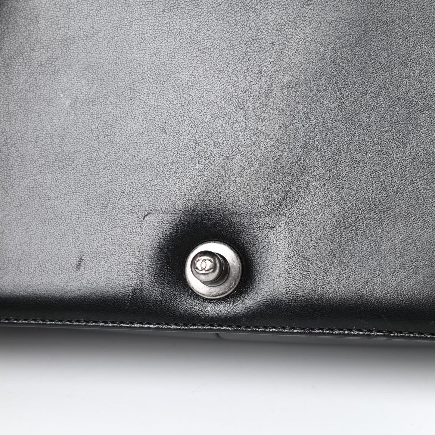 Lambskin Quilted Medium Boy Flap Black