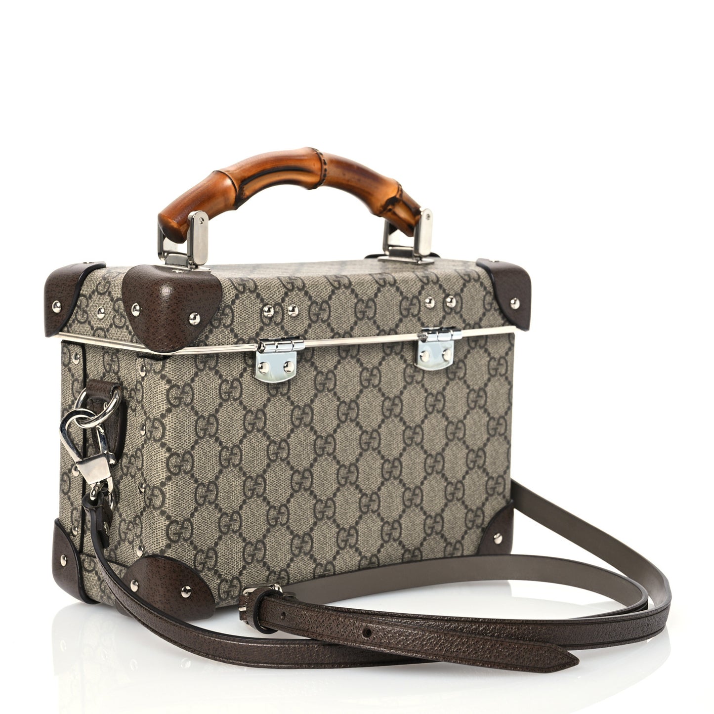 GG Supreme Monogram Globe-Trotter Beauty Case Brown