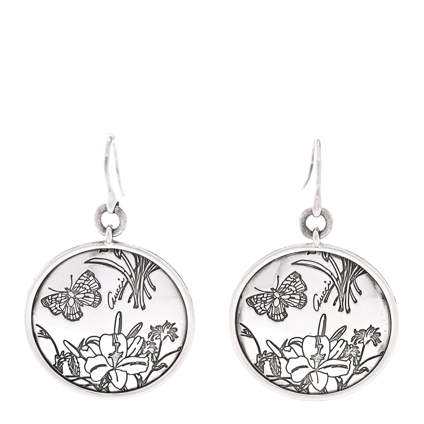 Sterling Silver Flora Butterfly Earrings