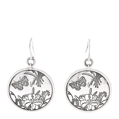 Gucci Sterling Silver Flora Butterfly Earrings 1 of 4