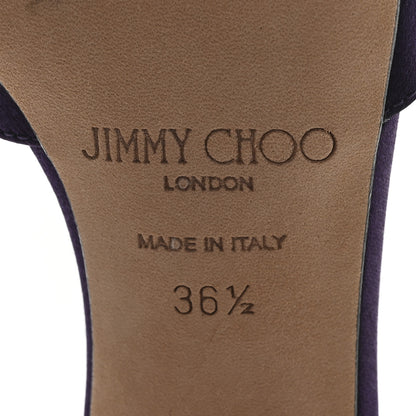 Jimmy Choo Satin Crystal Saeda 100 Pumps 36.5 Cassis 7 of 8