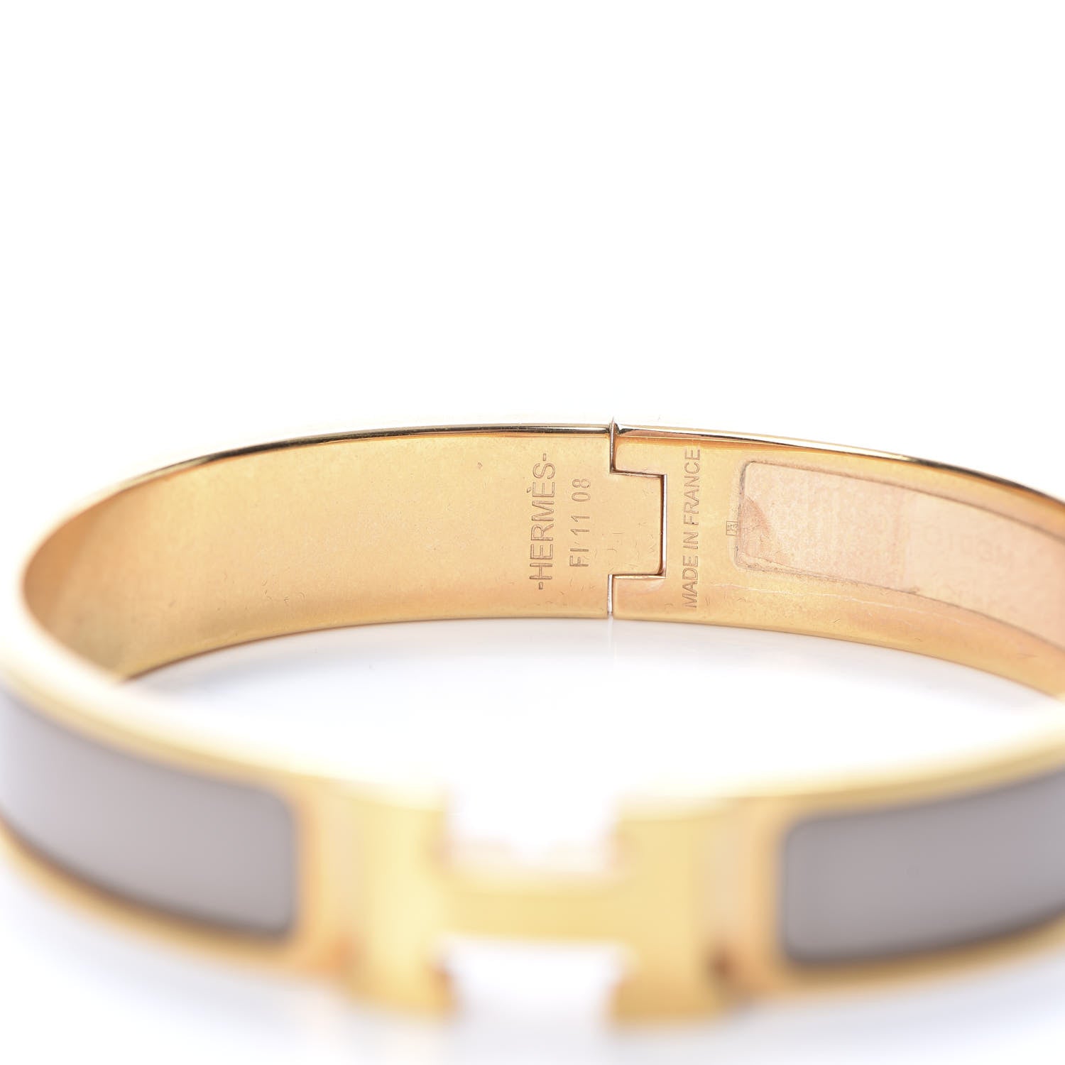 Hermes Enamel Narrow Clic Clac H Bracelet GM Marron Glace 4 of 6