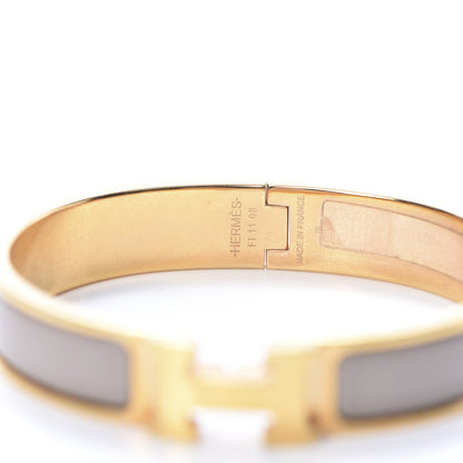 Hermes Enamel Narrow Clic Clac H Bracelet GM Marron Glace 4 of 6