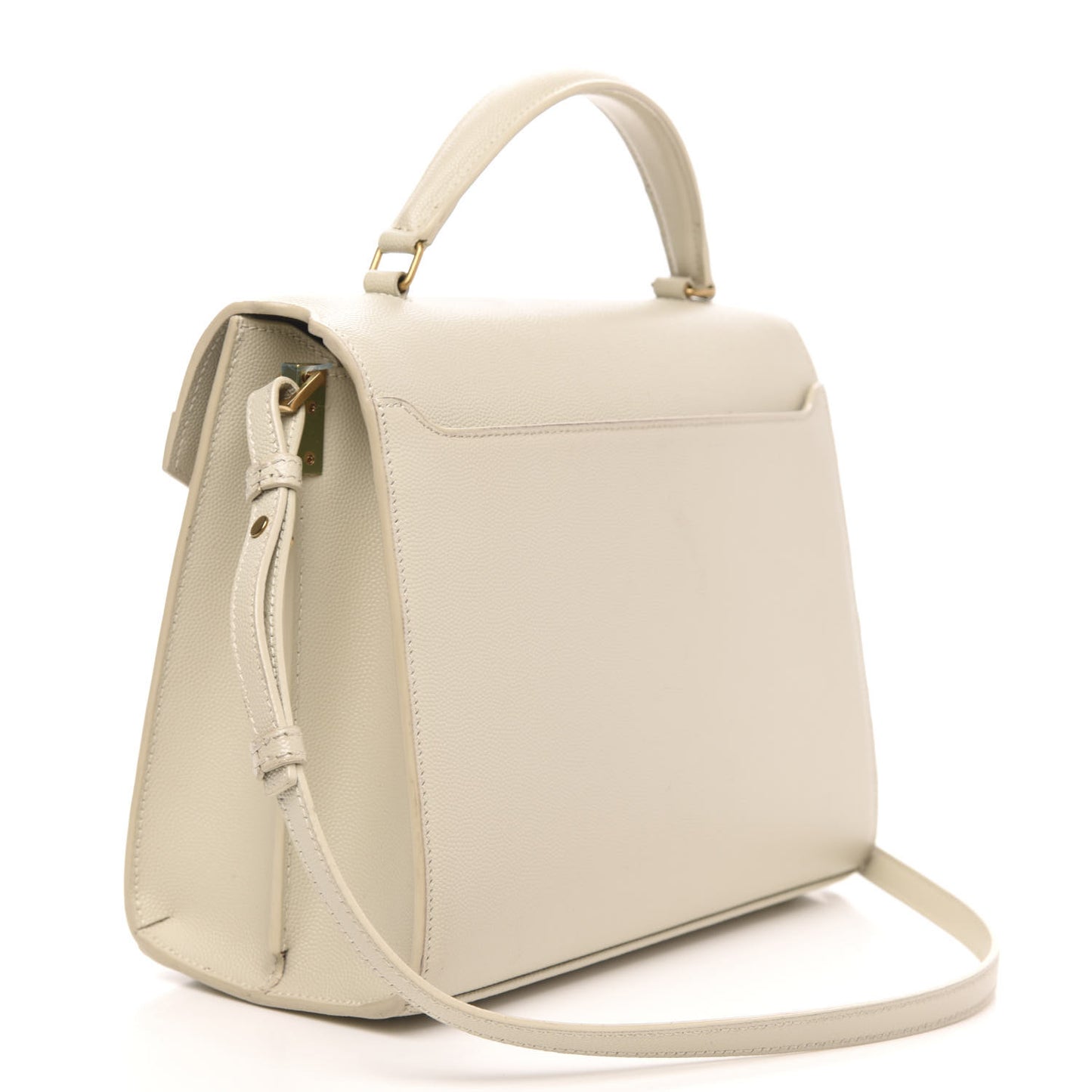 Grain de Poudre Medium Classic Monogram Cassandra Top Handle Crema Soft Rouge Legion