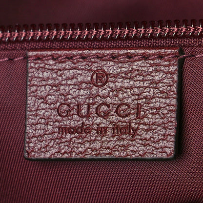 Gucci GG Monogram Script Logo Large Double Pocket Backpack Sahara Rubino Bordeaux 8 of 11