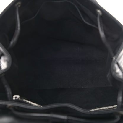 Saint Laurent Calfskin Y Quilted Monogram Medium Loulou Backpack Black 4 of 5